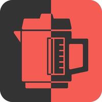 Kettle Red Inverse Icon vector