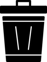 Trash Can Glyph Icon vector