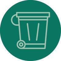 Recycling Bin Line Multi color Icon vector