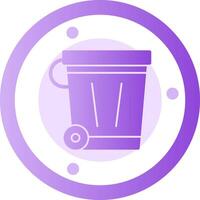 Recycling Bin Glyph Gradient Icon vector