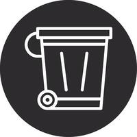 Recycling Bin Inverted Icon vector