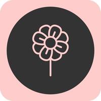 Plant Linear Round Icon vector