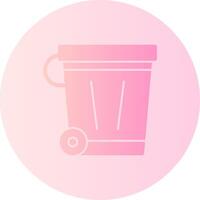 Recycling Bin Gradient Circle Icon vector