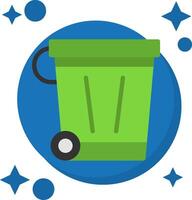 Recycling Bin Tailed Color Icon vector