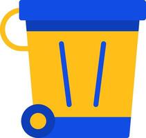 Recycling Bin Flat Two Color Icon vector