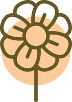 Plant Linear Circle Icon vector