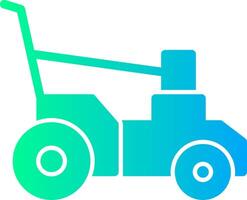 Lawn Mower Solid Multi Gradient Icon vector