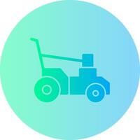 Lawn Mower Gradient Circle Icon vector