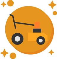 Lawn Mower Tailed Color Icon vector