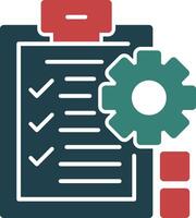 Checklist indicating preparation Line Circle Icon vector