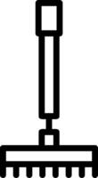 Rake Line Icon vector
