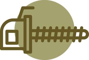 Hedge Trimmer Linear Circle Icon vector