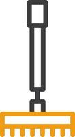 Rake Line Circle Icon vector