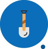 Shovel Flat Shadow Icon vector