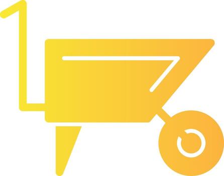 Wheelbarrow Solid Multi Gradient Icon vector