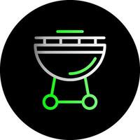 Outdoor Grill Dual Gradient Circle Icon vector