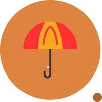 Umbrella Flat Shadow Icon vector