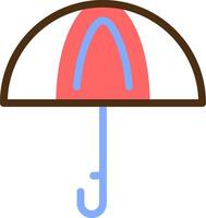 paraguas color lleno icono vector