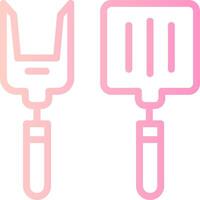 BBQ Tools Linear Gradient Icon vector