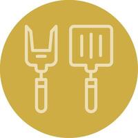 BBQ Tools Line Multi color Icon vector