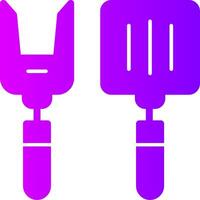 BBQ Tools Solid Multi Gradient Icon vector