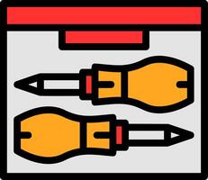 Tool Chest Line Filled Icon vector