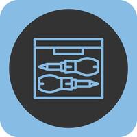 Tool Chest Linear Round Icon vector