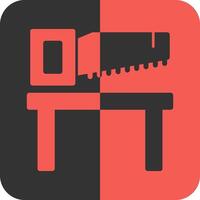 Workbench Red Inverse Icon vector