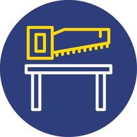 Workbench Dual Line Circle Icon vector