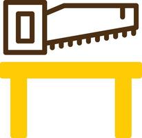 Workbench Yellow Lieanr Circle Icon vector