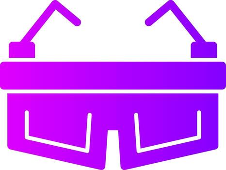 Safety Glasses Solid Multi Gradient Icon vector