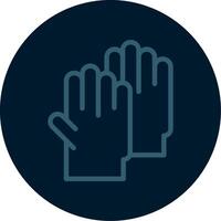 Safety Gloves Line Multi color Icon vector