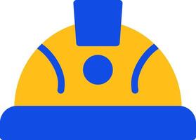 Hard Hat Flat Two Color Icon vector