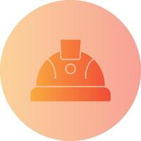 Hard Hat Gradient Circle Icon vector