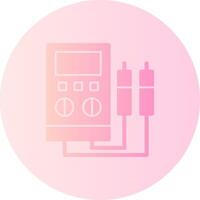 Voltage Tester Gradient Circle Icon vector