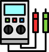 Voltage Tester Line Filled Icon vector