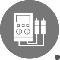 Voltage Tester Glyph Shadow Icon vector