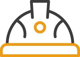Hard Hat Line Circle Icon vector