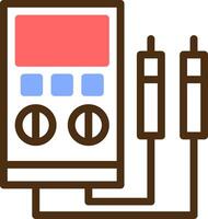Voltage Tester Color Filled Icon vector