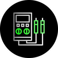 Voltage Tester Dual Gradient Circle Icon vector