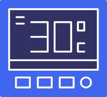 Thermostat Solid Two Color Icon vector