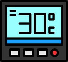 Thermostat Line Filled Icon vector