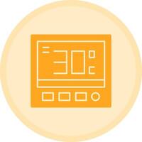 Thermostat Multicolor Circle Icon vector