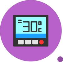 Thermostat Flat Shadow Icon vector