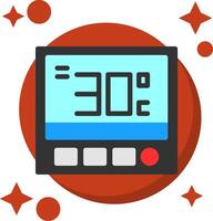 Thermostat Tailed Color Icon vector
