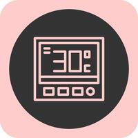 Thermostat Linear Round Icon vector