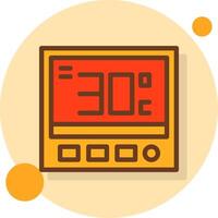 Thermostat Filled Shadow Circle Icon vector