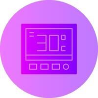 Thermostat Gradient Circle Icon vector