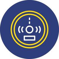 Carbon Monoxide Detector Dual Line Circle Icon vector