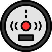 Carbon Monoxide Detector Line Filled Icon vector